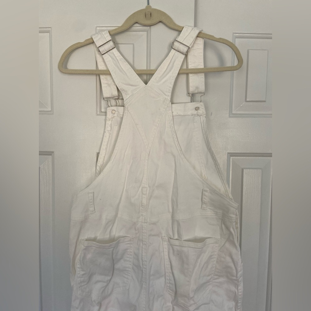 Unbranded White Denim Overalls Unisex Medium - Picture 5 of 8
